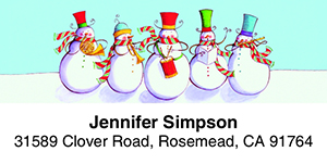 Winter Musicians 2-Line Address Label