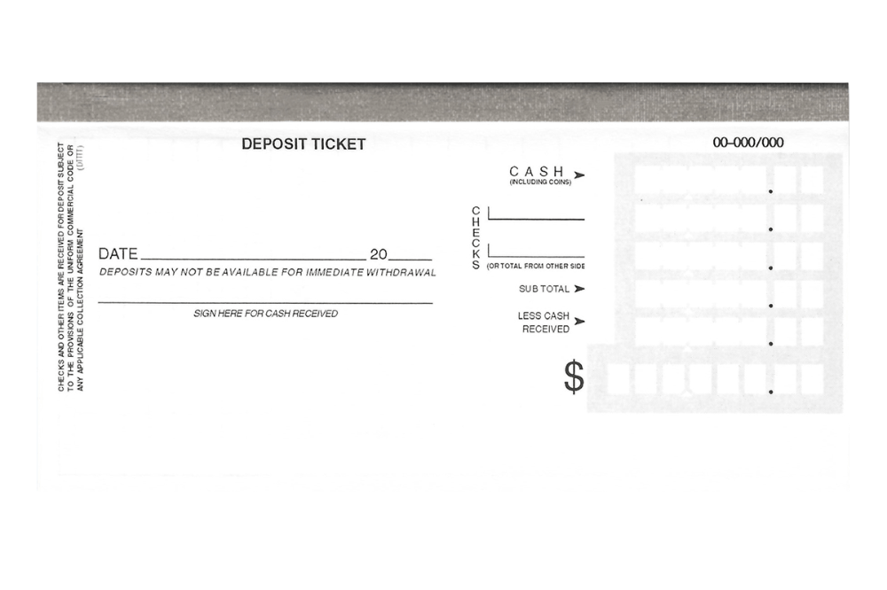 Personal Single Deposit Slips - Padded 1-on-a-Page