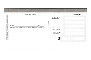 Personal Single Deposit Slips - Padded 1-on-a-Page