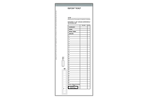 Business Deposit Slips - Padded 1-on-a-Page