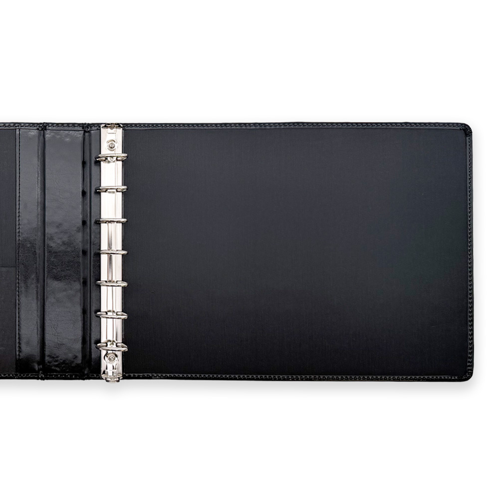 Leather 7-Ring Binder for Business 3-on-a-Page Checks