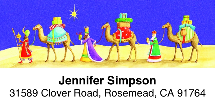 Christmas Nativity 2-Line Address Label