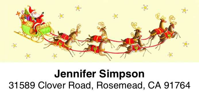 Here Comes Santa Claus! 2-Line Address Label