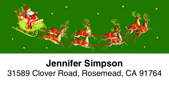 Here Comes Santa Claus! 2-Line Address Label