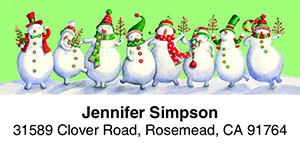 Christmas Snow 2-Line Address Label