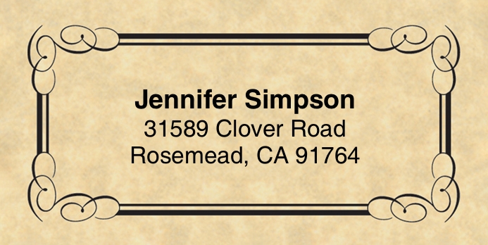 Antique 5-Line Address Label | CheckWorks