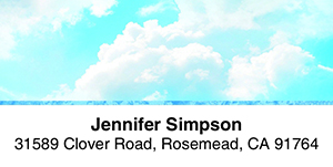 Blue Cloud 2 2-Line Address Label