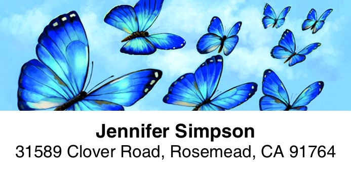 Butterflies 2-Line Address Label
