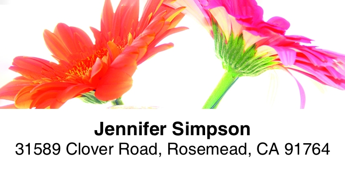 Gerber Daisies 2-Line Address Label