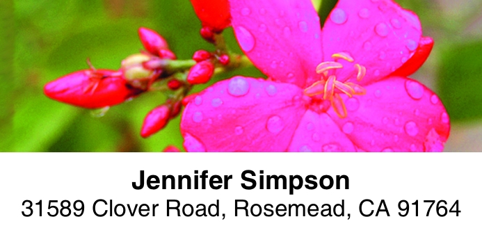 Fresh Flowers 2-Line Address Label