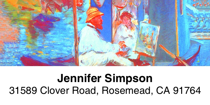 Impressionists 2-Line Address Label