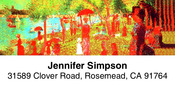 Impressionists 2-Line Address Label