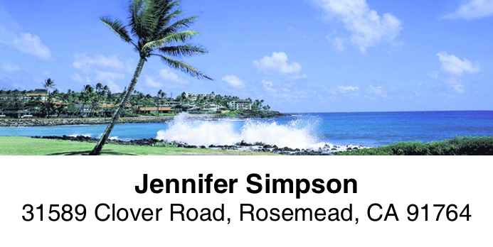 Island Vistas 2-Line Address Label
