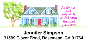 Joshua 24:15 2-Line Address Label