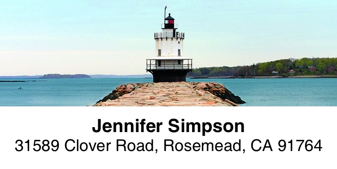 Lighthouses 2-Line Address Label