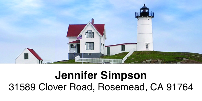 Lighthouses 2-Line Address Label
