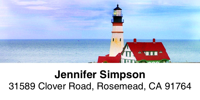 Lighthouses 2-Line Address Label