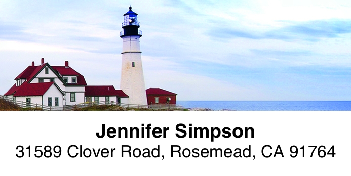 Lighthouses 2-Line Address Label