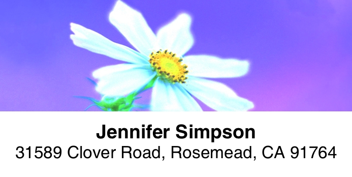 Petals 2-Line Address Label