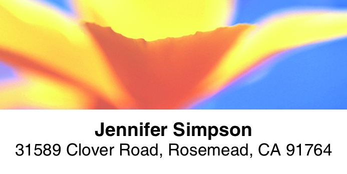 Petals 2-Line Address Label