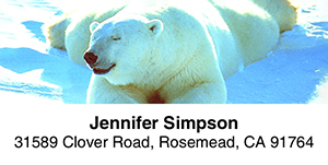 Polar Bear 2-Line Address Label