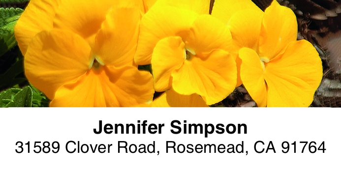Spring Flowers 2-Line Address Label