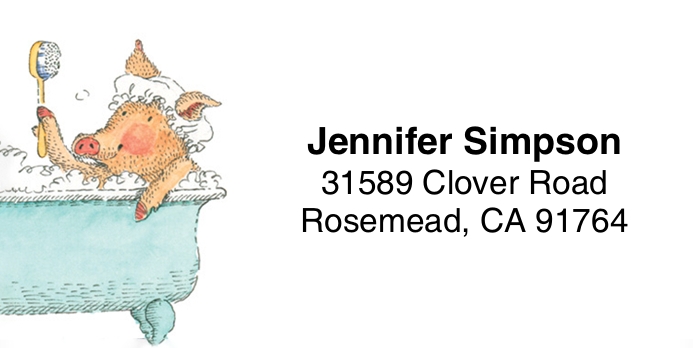 This Little Piggy 5-Line Address Label