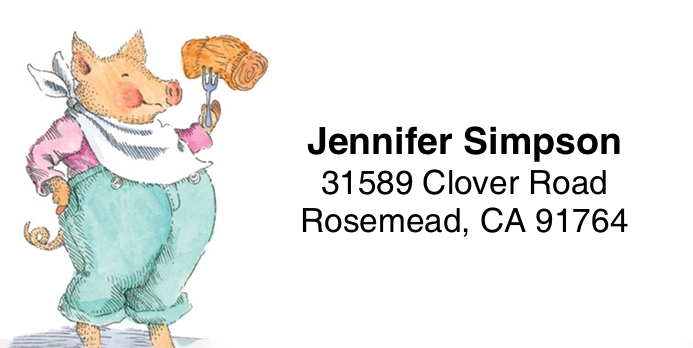 This Little Piggy 5-Line Address Label