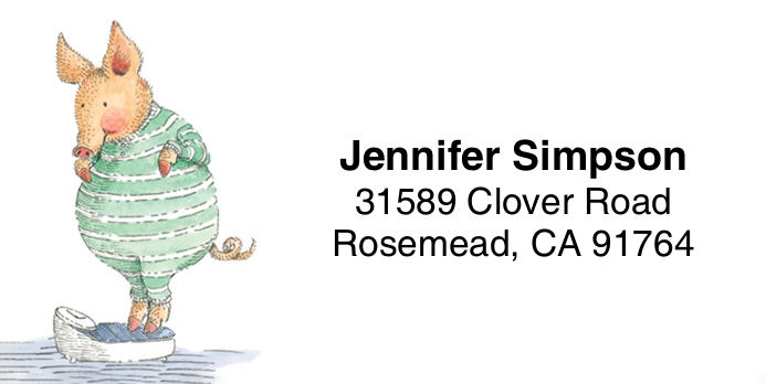 This Little Piggy 5-Line Address Label