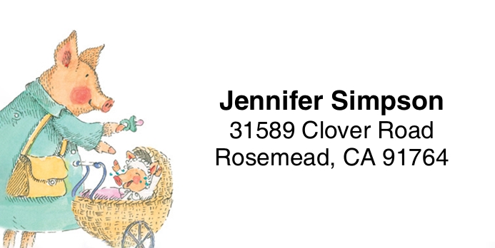 This Little Piggy 5-Line Address Label