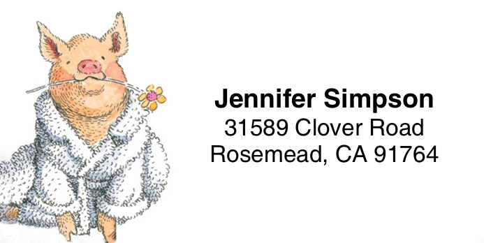 This Little Piggy 5-Line Address Label