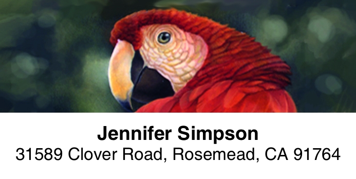 Tropical Birds 2-Line Address Label