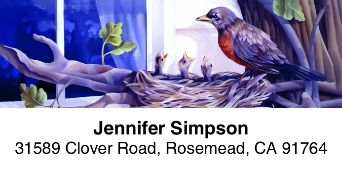 Tropical Birds 2-Line Address Label