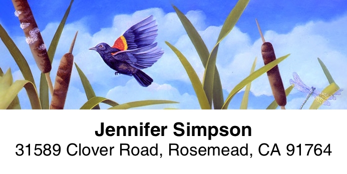 Tropical Birds 2-Line Address Label