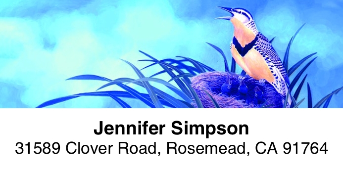Tropical Birds 2-Line Address Label