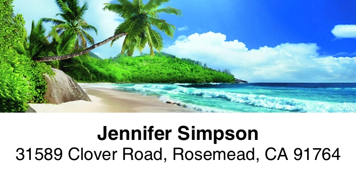 Tropical Paradise 2-Line Address Label