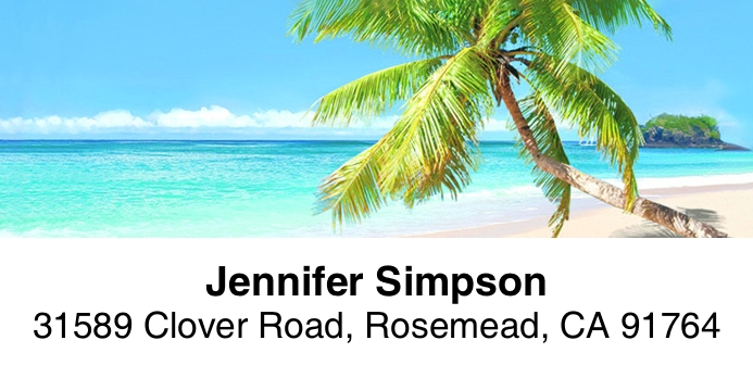 Tropical Paradise 2-Line Address Label
