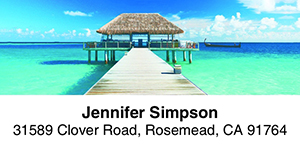 Tropical Paradise 2-Line Address Label