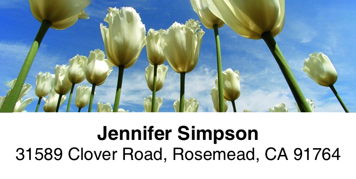 Tulip Garden 2-Line Address Label