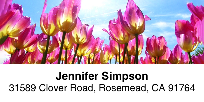 Tulip Garden 2-Line Address Label
