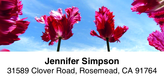 Tulip Garden 2-Line Address Label