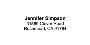 White 5-Line Address Label