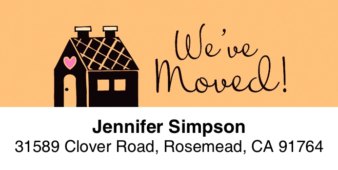 We've moved (House) 2-Line Address Label