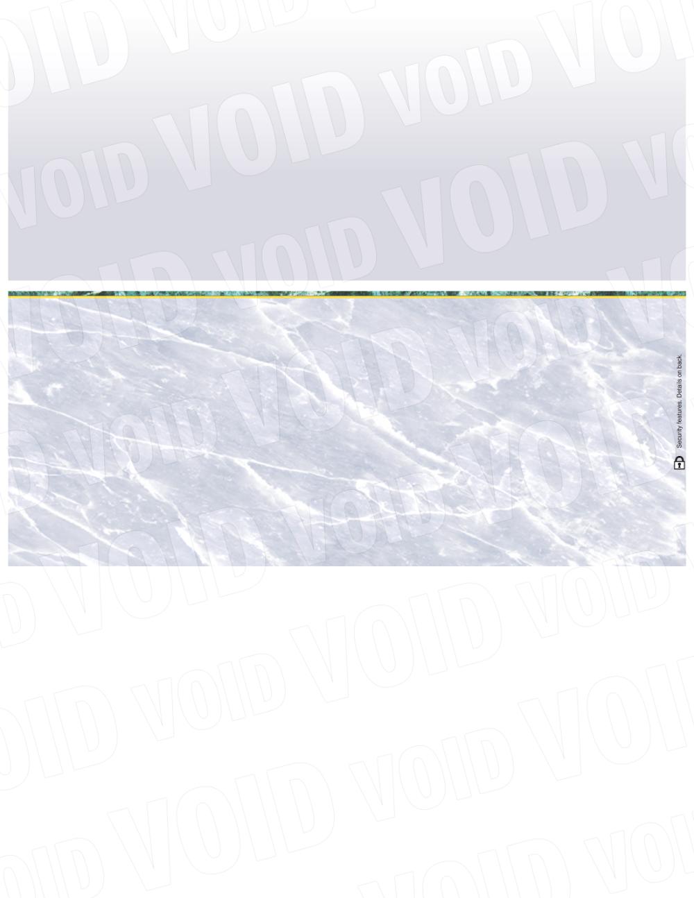 Wall Street Gray/Green Laser Business Checks Center Checkworks