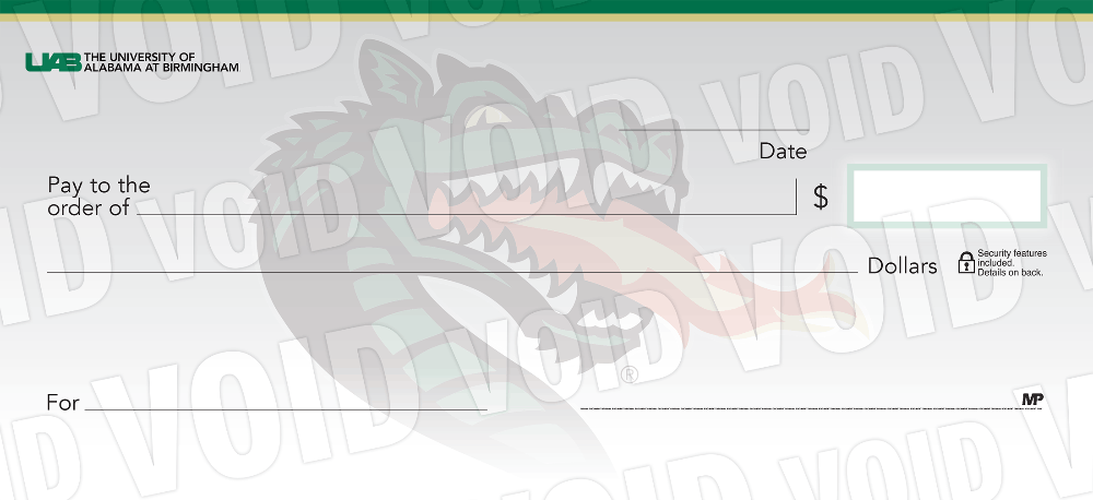 University of Alabama Birmingham Collegiate Checks