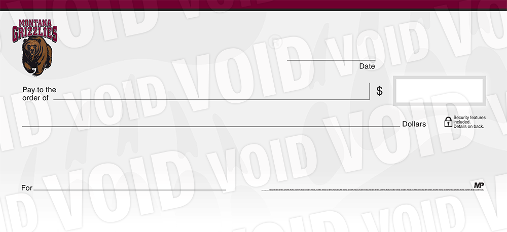 University of Montana Collegiate Checks