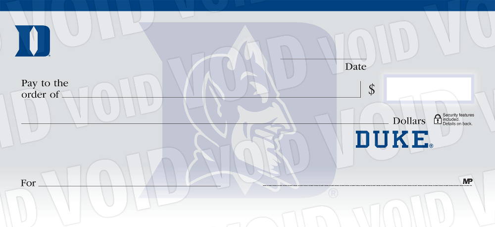 Duke University Collegiate Checks