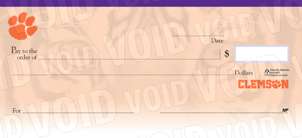 Clemson University Collegiate Checks
