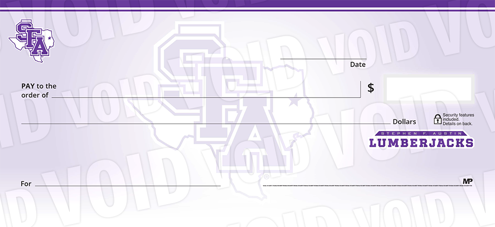 Stephen F. Austin State University Collegiate Checks