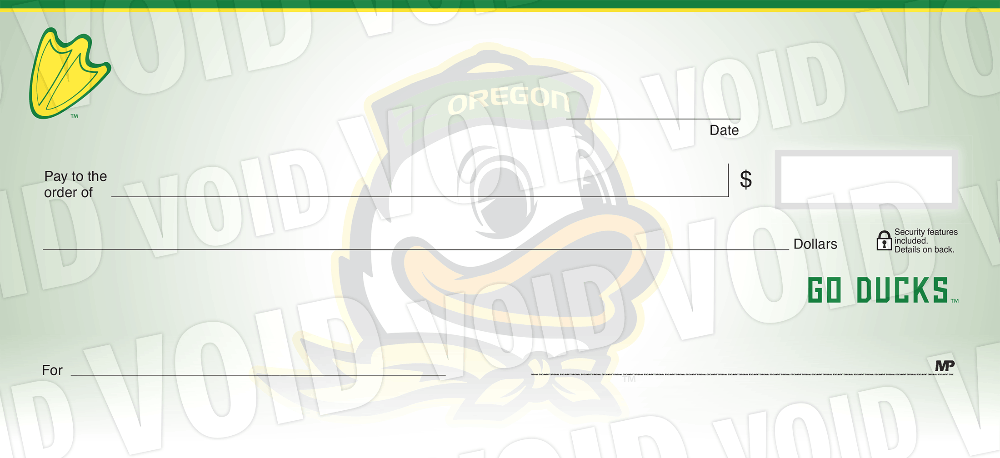 University of Oregon Collegiate Checks